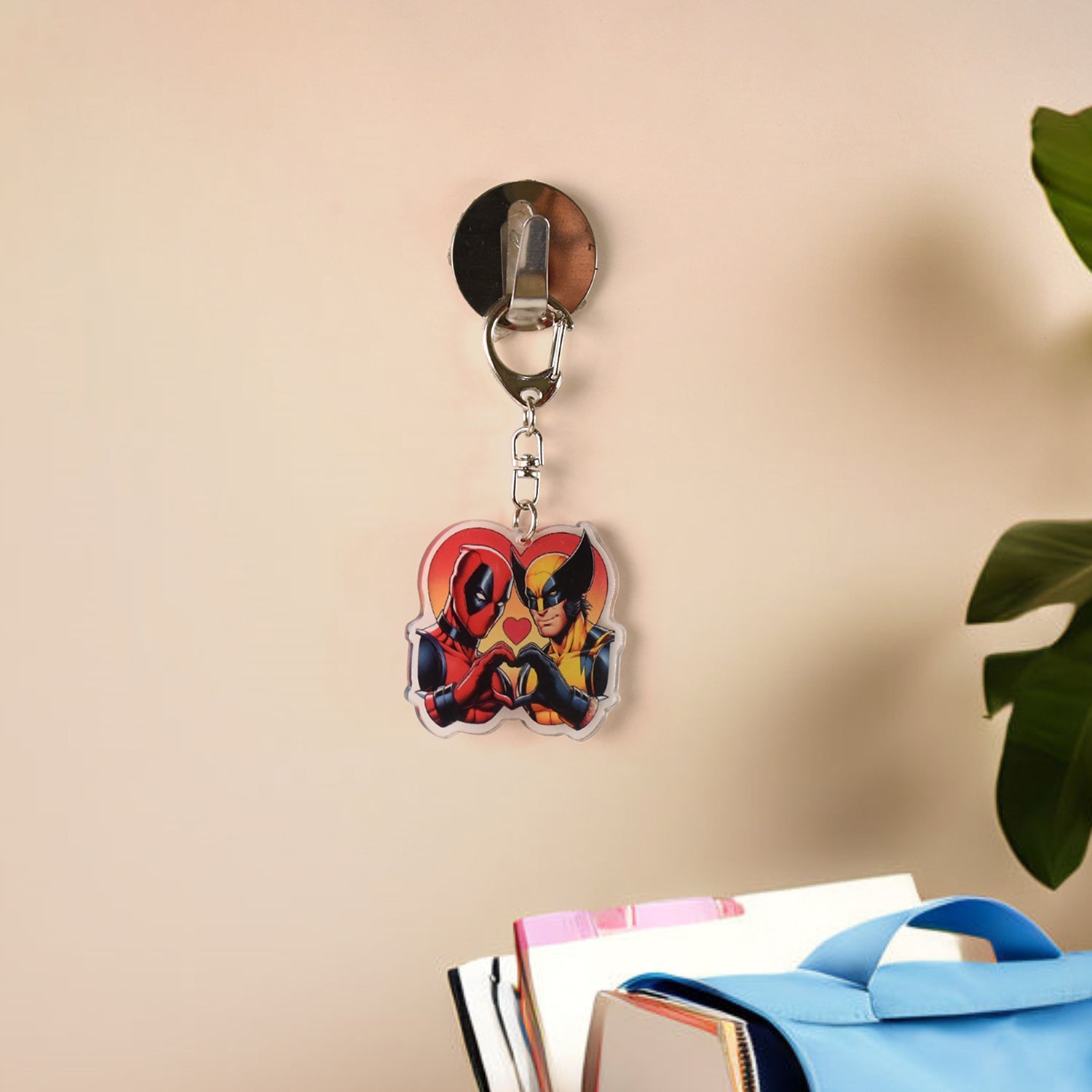 Stylish Acrylic Cartoon Character Keychain with Metal Clip (1 Pc) Stylish Acrylic Cartoon Character Keychain with Metal Clip (1 Pc)